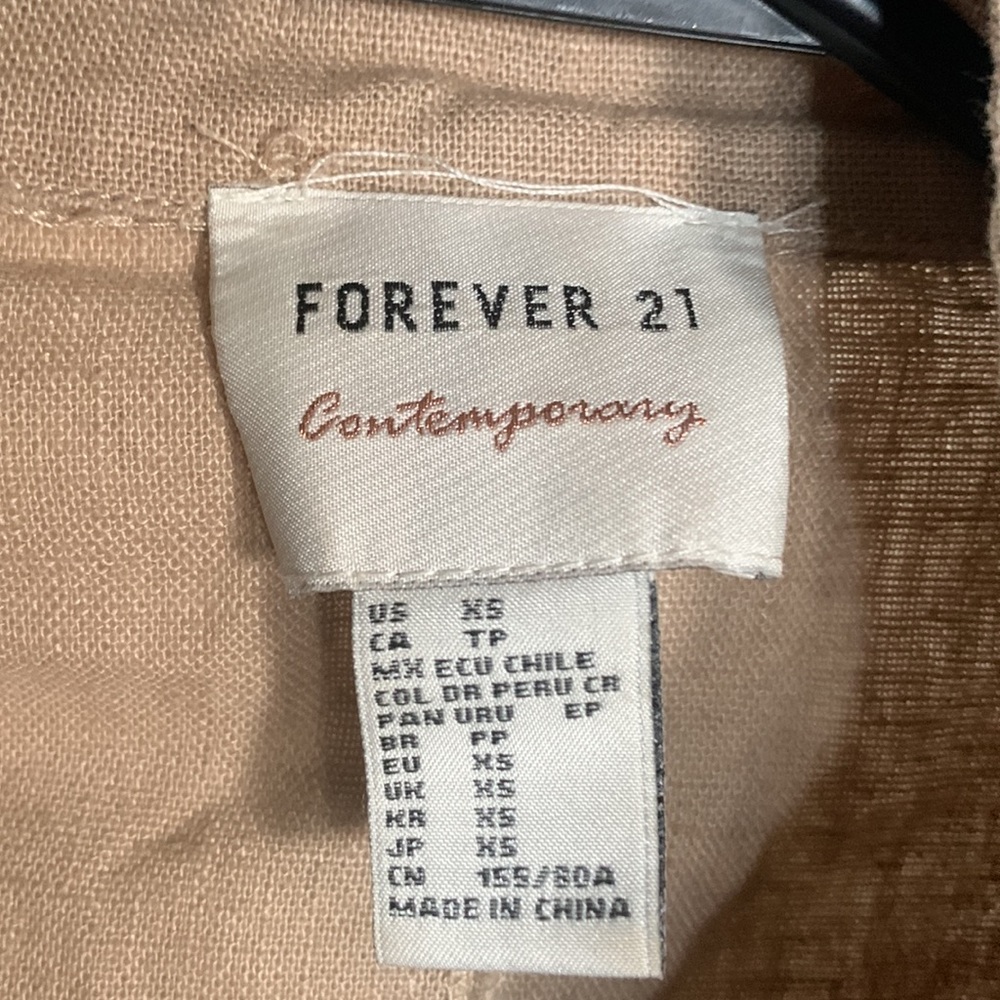 Tan Linen Jacket - Picture 7 of 9